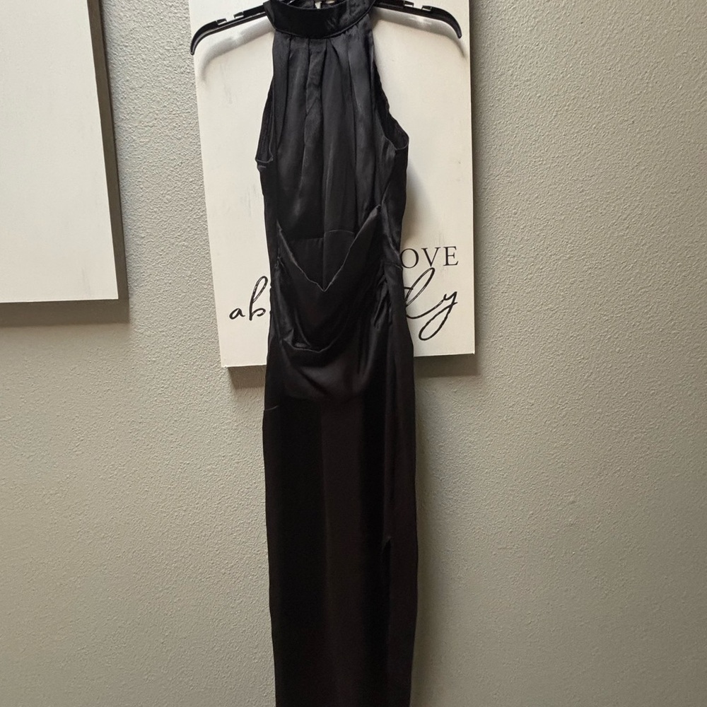 AX Paris Black Satin Maxi Dress